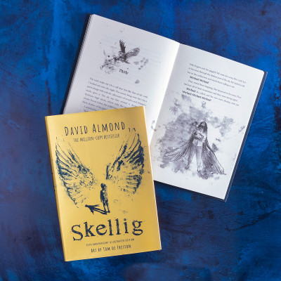 Skellig - gold book with illustrated page