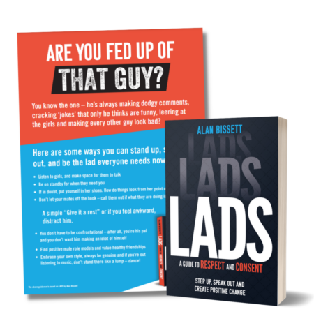 Lads packshot and poster on white background
