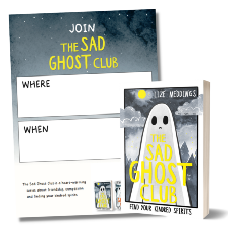 Packshot of The Sad ghost Club and poster on white background