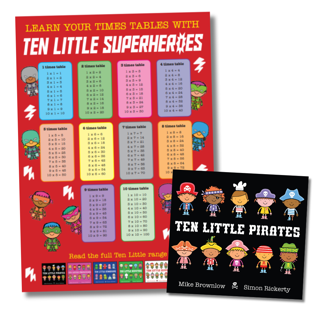 Ten Little Series Times Tables Poster Hachette Schools